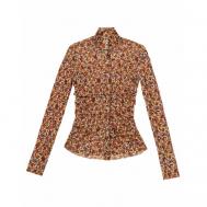 Блуза  , размер XL, коричневый ROMA UVAROV DESIGN