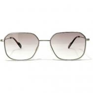 Солнцезащитные очки , прямоугольные, оправа: металл, серебряный Tamara