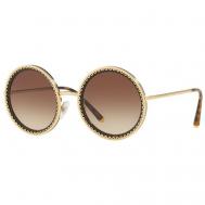 Солнцезащитные очки , оправа: металл, градиентные, для женщин, золотой Dolce&Gabbana