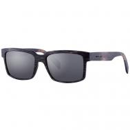 Солнцезащитные очки , прямоугольные, оправа: пластик, с защитой от УФ, для мужчин, черный Italia Independent