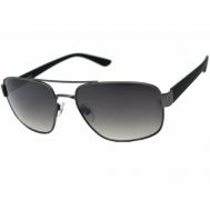 Солнцезащитные очки , авиаторы, оправа: металл, градиентные, с защитой от УФ, для мужчин, черный Megapolis
