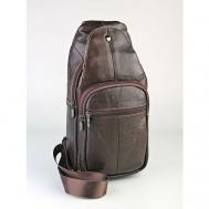 Рюкзак  кросс-боди  O-457-8103-кор, фактура гладкая, коричневый Мy Вags