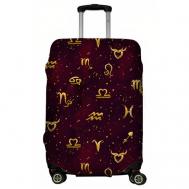 Чехол для чемодана , размер M, желтый, красный LeJoy