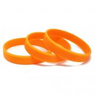 Браслет 50 штук Силиконовые браслеты без логотипа, размер L., размер 20 см., размер L, диаметр 6.4 см., оранжевый MSKBraslet