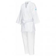 Кимоно  для карате  с поясом, сертификат WKF, размер 100, белый Adidas
