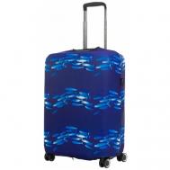Чехол для чемодана , размер M, мультиколор, синий Eberhart