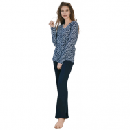 Пижама , размер 58, синий Монотекс