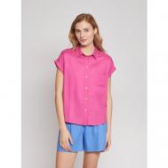 Рубашка  , короткий рукав, размер S, розовый ZOLLA