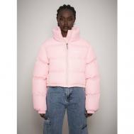 куртка   демисезонная, силуэт свободный, утепленная, без капюшона, размер XS, розовый Feelz