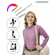 Водолазка , длинный рукав, прилегающий силуэт, размер 50/52, фиолетовый Flavour Knit