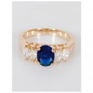 Кольцо помолвочное , фианит, шпинель, размер 19, синий Lotus Jewelry