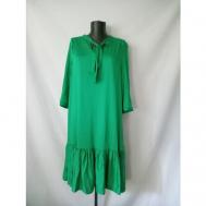 Платье хлопок, повседневное, размер 46, зеленый Glam casyal