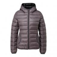 куртка  , демисезон/зима, средней длины, силуэт полуприлегающий, капюшон, карманы, размер L, серый Q/S by s.Oliver