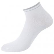 Мужские носки , 1 пара, укороченные, нескользящие, размер 42-44, белый OMSA