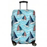 Чехол для чемодана , размер L, красный, голубой LeJoy