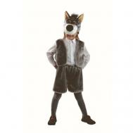 Карнавальный костюм "Волк", детский костюм для утренника, мех, размер 28, рост 110 см Нет бренда