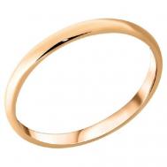 Кольцо обручальное, красное золото, 585 проба, размер 16.5, золотой, красный Atoll