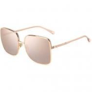 Солнцезащитные очки , квадратные, оправа: металл, для женщин, золотой Jimmy Choo