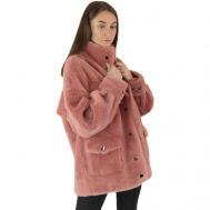 Куртка , силуэт свободный, размер M, розовый VIRA PLOTNIKOVA