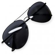 Солнцезащитные очки  51000415, авиаторы, оправа: металл, складные, с защитой от УФ, поляризационные, черный Bentlay