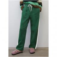 Брюки  , свободный силуэт, спортивный стиль, карманы, пояс на резинке, размер XXL, зеленый Marc O'Polo