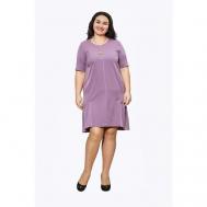 Платье повседневное, размер 56, фиолетовый Пышная мода