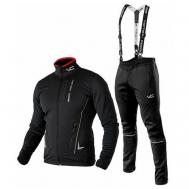 Костюм , олимпийка и брюки, силуэт прямой, размер 3XL, черный VICTORY CODE