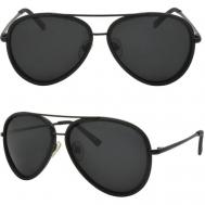 Солнцезащитные очки , авиаторы, оправа: металл, поляризационные, с защитой от УФ, черный Нет бренда