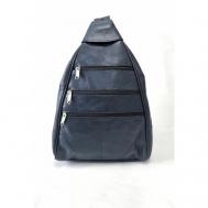 Рюкзак  BP-0056BL, натуральная кожа, внутренний карман, синий Camelbags