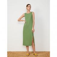 Платье , повседневное, прямой силуэт, миди, размер 48, зеленый Elis
