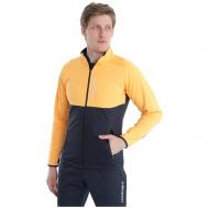 Куртка , средней длины, силуэт прилегающий, светоотражающие элементы, без капюшона, карманы, ветрозащитная, размер 48/M, оранжевый, синий NORDSKI