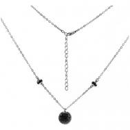 Колье Balex, серебро, 925 проба, родирование, фианит, длина 40 см., черный Balex Jewellery