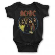 Боди детское  AC/DC / Эй-си Ди-си Для новорожденных Для малышей Черное 4-6 мес. Wild Child