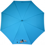 Зонт-трость , полуавтомат, купол 104 см., 8 спиц, для женщин, синий, голубой Airton