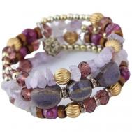 Браслет женский с пурпурными камнями / браслет на руку / браслет из натуральных камней Elvidofleria
