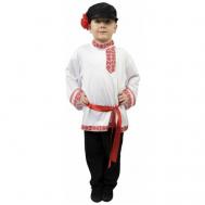 Рубаха косоворотка детская для мальчика белая карнавальная Мой Карнавал