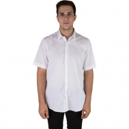 Рубашка , повседневный стиль, короткий рукав, размер 46, белый Lab. Pal Zileri