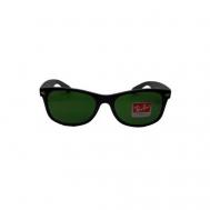 Солнцезащитные очки , квадратные, оправа: металл, складные, поляризационные, с защитой от УФ, черный Borastone