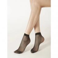 Женские носки  средние, в сетку, размер 36-39, черный NARIS