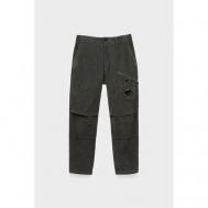 Брюки  corduroy loose utility pants зимние, повседневные, свободный силуэт, размер 54, серый C.P. COMPANY