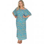 платье , размер 52-56, мультиколор, голубой Акцент