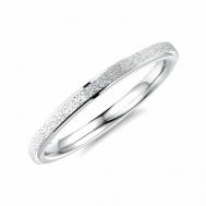 Кольцо помолвочное нержавеющая сталь, размер 19, серебряный, серый ПРОЧЕЕ