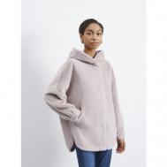 Куртка , искусственный мех, средней длины, оверсайз, карманы, капюшон, размер 50, розовый ELECTRASTYLE