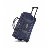 Сумка дорожная тележка для багажа  sh/054, 50 л, 27х37х51 см, опорные ножки, выдвижная ручка, с увеличением объема, синий SHANT MOSCOW
