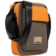 Сумка  планшет  повседневная, внутренний карман, регулируемый ремень, оранжевый, коричневый La Martina