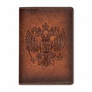 Обложка для паспорта , коричневый Krast
