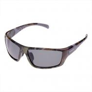 Солнцезащитные очки , прямоугольные, оправа: пластик, спортивные, поляризационные, для мужчин, серый Higashi
