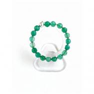 Кольцо, хризопраз, из бусин, размер 17, зеленый Hrustalek