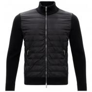 куртка  демисезонная, силуэт прямой, карманы, подкладка, размер 54, черный Principe di Bologna