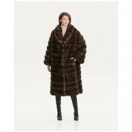 Пальто , соболь, размер 42, коричневый Manakas Frankfurt